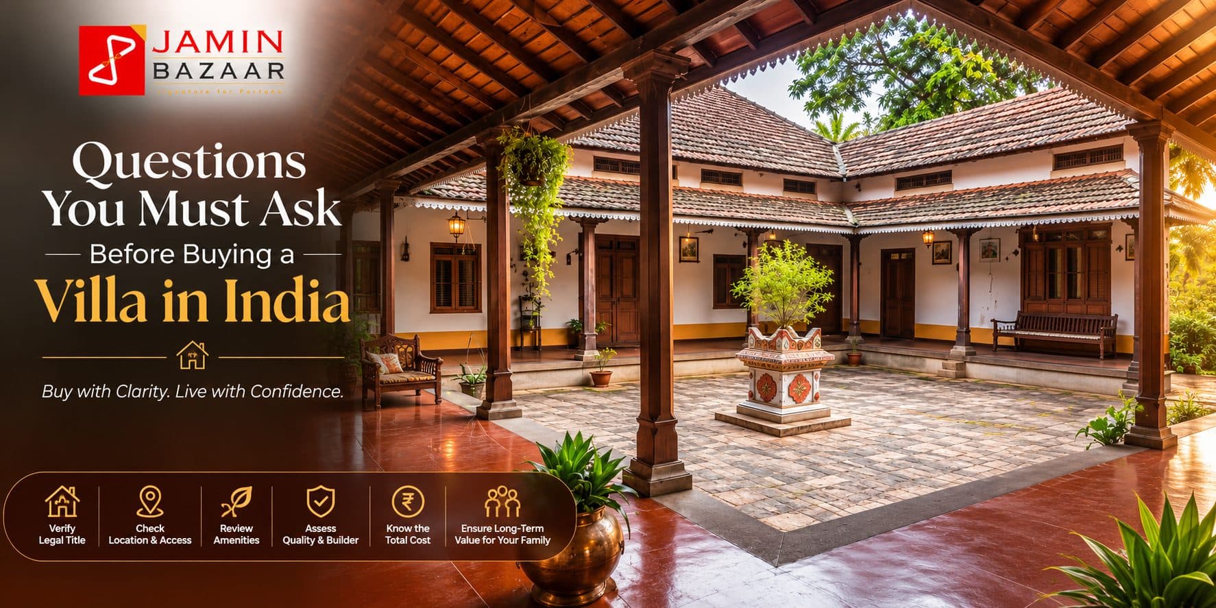45 questions to ask before buying a villa in India covering patta, RERA, title, sanctioned plan, sale deed and occupancy certificate